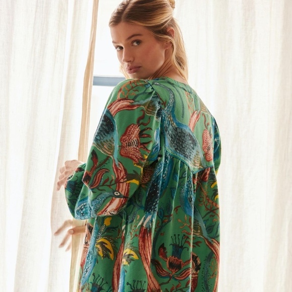 Anthropologie Raphael Balme  Flannel Sleep Dress - Picture 3 of 3